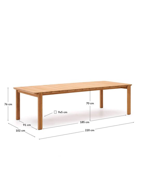 Kave Home - Icaro-ruokapöytä tiikki 102 x 220 cm - BROWN | Stockmann - photo 3
