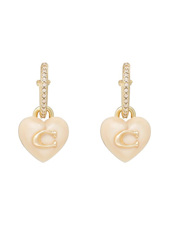 Coach - Resin Heart Pave Huggie -korvakorut - BLUSH/GOLD | Stockmann - photo 1