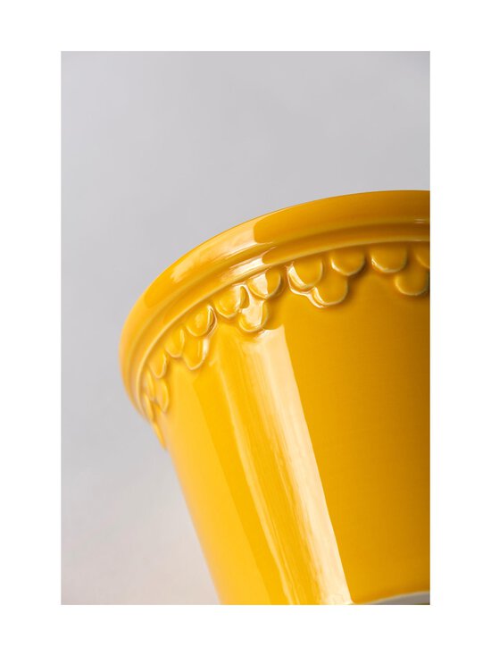 Bergs Potter - Køpenhavner Glazed Amber Yellow -ruukku ja aluslautanen 21 cm - AMBER YELLOW AMBER YELLOW | Stockmann - photo 2