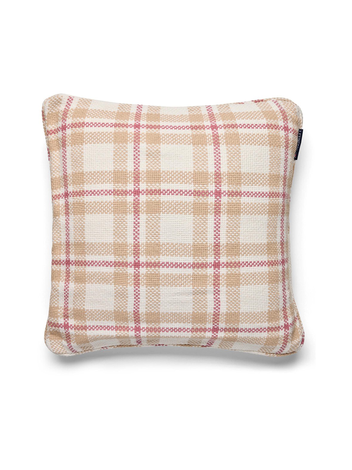 Ruudullinen tyynynpäällinen paksusta puuvillasta 50 x 50 cm