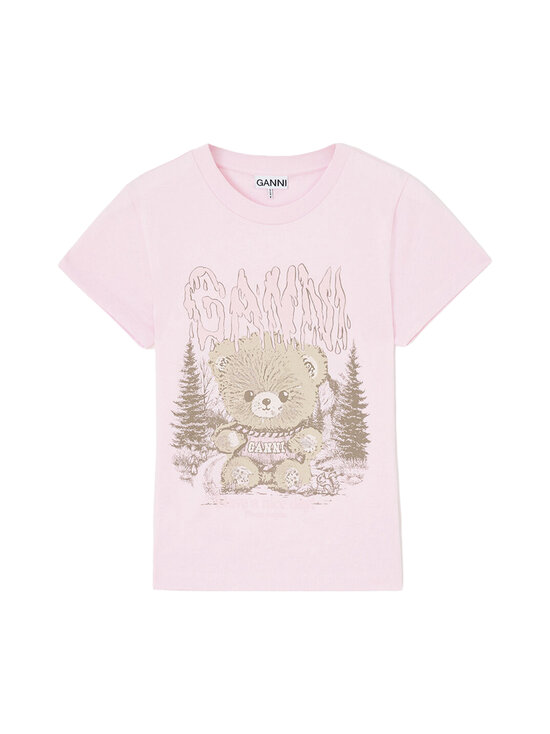 Ganni - Basic Jersey Baby Fit Teddy Forest t-paita - NULL CHALK PINK | Stockmann - photo 1