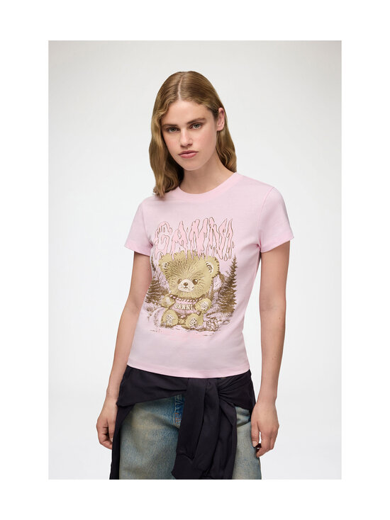 Ganni - Basic Jersey Baby Fit Teddy Forest t-paita - NULL CHALK PINK | Stockmann - photo 2