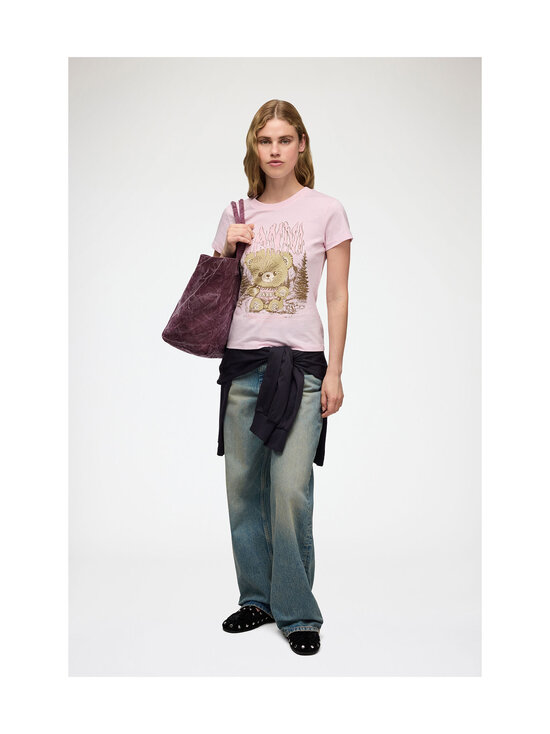 Ganni - Basic Jersey Baby Fit Teddy Forest t-paita - NULL CHALK PINK | Stockmann - photo 4