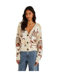Farm Rio - Countryside Cornelli -villaneuletakki - L0025 OFF-WHITE | Stockmann