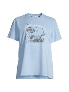 Ganni - Future Jersey Mermaid t-paita - 326 SOFT CHAMBRAY | Stockmann