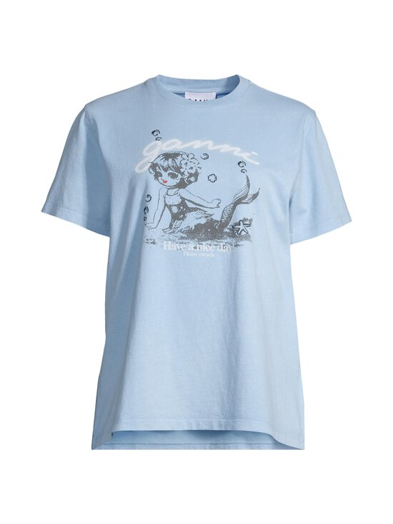Ganni - Future Jersey Mermaid t-paita - 326 SOFT CHAMBRAY | Stockmann - photo 1