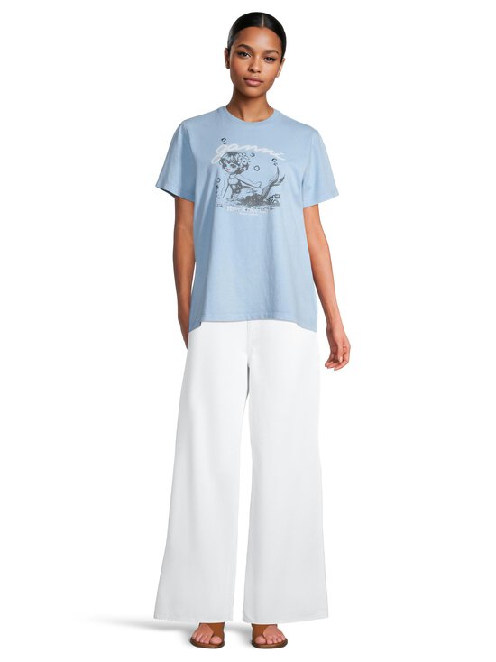 Ganni - Future Jersey Mermaid t-paita - 326 SOFT CHAMBRAY | Stockmann - photo 2
