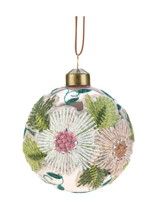 Weiste - Kukkabrodeerattu pallo -joulukuusenkoriste - PINK | Stockmann - photo 1