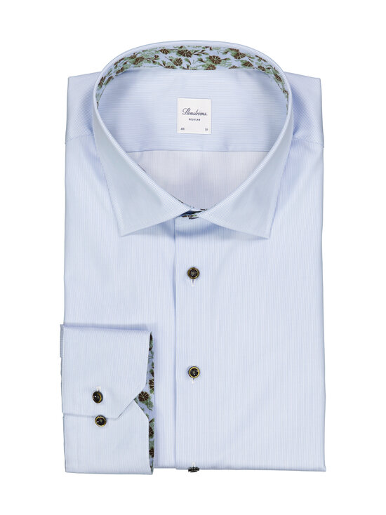 Stenströms - Regular Fit C75 Contrast -kauluspaita - 102 LIGHT BLUE STRIPE | Stockmann - photo 1