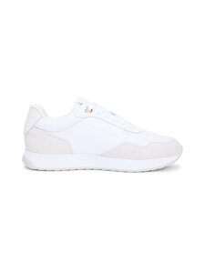 Tommy Hilfiger - Monogram Mix Material Runner -sneakerit - YBS WHITE | Stockmann