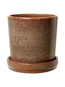 Wikholm Form - Alma- ruukku ja aluslautanen 13 x 13 cm - BROWN MELANGE | Stockmann