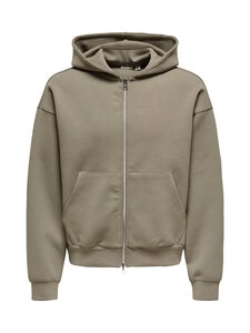 Only & Sons - OnsGoyle Boxy Scuba Zip -huppari - WALNUT Only & Sons - OnsGoyle Boxy Scuba Zip -huppari - WALNUT | Stockmann