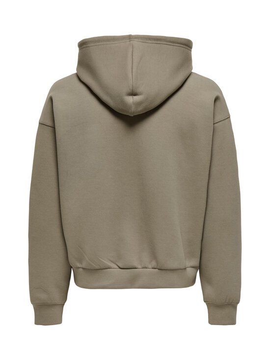 Only & Sons - OnsGoyle Boxy Scuba Zip džemperis ar kapuci - WALNUT | Stockmann - photo 2