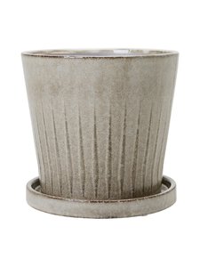 Wikholm Form - Frida- ruukku ja aluslautanen 19 x 18 cm - LIGHT GREY MELANGE | Stockmann