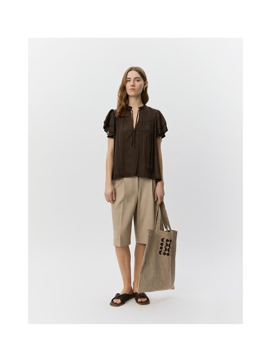 Sofie Schnoor - Lalilasw Frill Top -pusero - 7162 INTENSE BROWN | Stockmann - photo 3