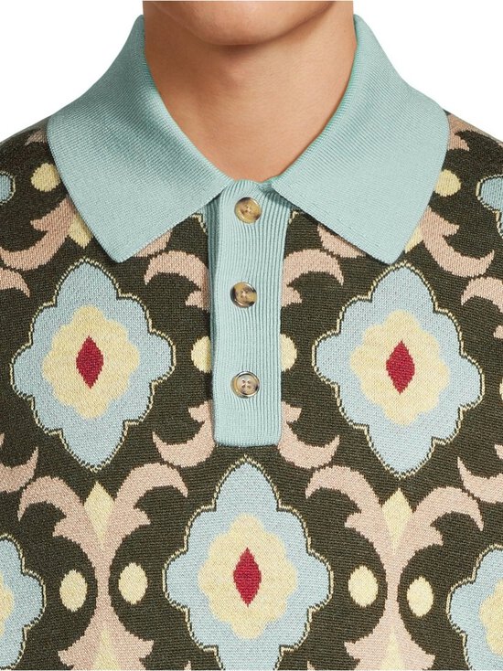 Drôle de Monsieur - La Maille Polo Tapisserie -neulottu pikeepaita - KAKI | Stockmann - photo 4