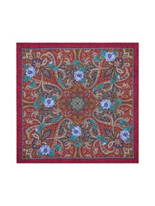 Stockholm Kravatt - Paisley And Flower -silkkitaskuliina - 1 RED | Stockmann