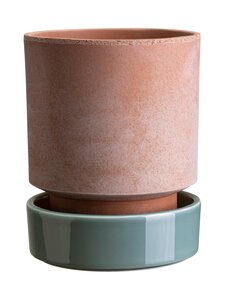 Bergs Potter - Hoff Raw Glazed -ruukku Ø 14 cm - ROSA / MISTY BLUE | Stockmann
