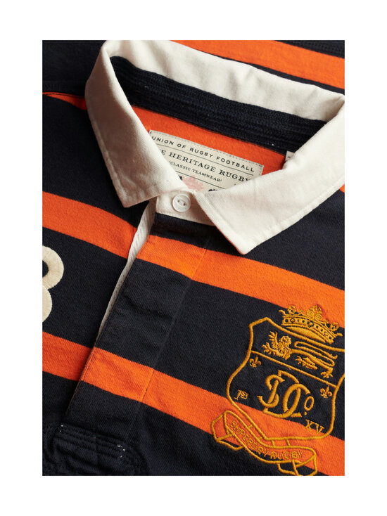 Superdry - Rugby-särk Double Emblem Stripe - UTC NAVY/ORANGE STRIPE | Stockmann - photo 2