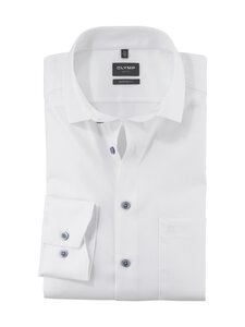 Olymp - Triiksärk Global Kent Modern Fit Solid - 00 WHITE | Stockmann