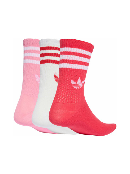 adidas Originals - 3 Stripes Crew -sukat 3-pack - KT1693 TRUPNK/ACTPNK/WHITE | Stockmann - photo 1