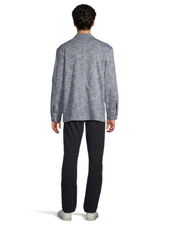 Officine Générale - Sheldon Light Slub Twill -päällyspaita - NAVYINK/WHITE | Stockmann - photo 3
