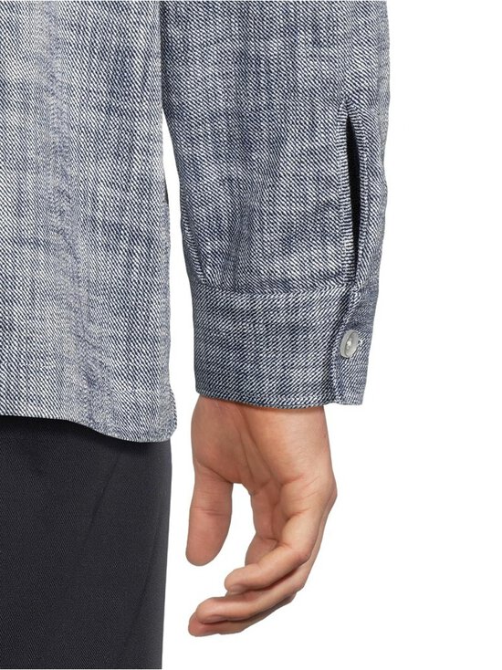 Officine Générale - Sheldon Light Slub Twill -päällyspaita - NAVYINK/WHITE | Stockmann - photo 6