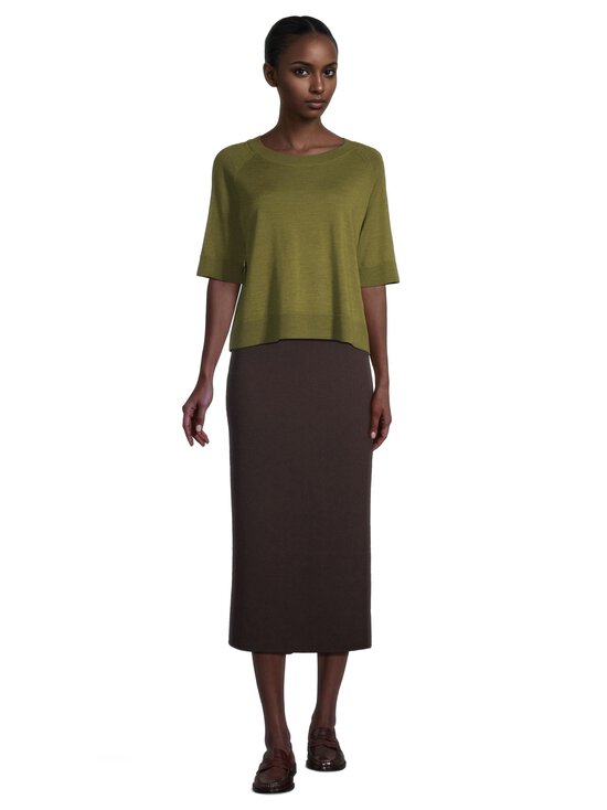 ESSENTIALS by Stockmann - Amanda-merinoneulepusero - OLIVE GREEN MEL 265530 | Stockmann - photo 2