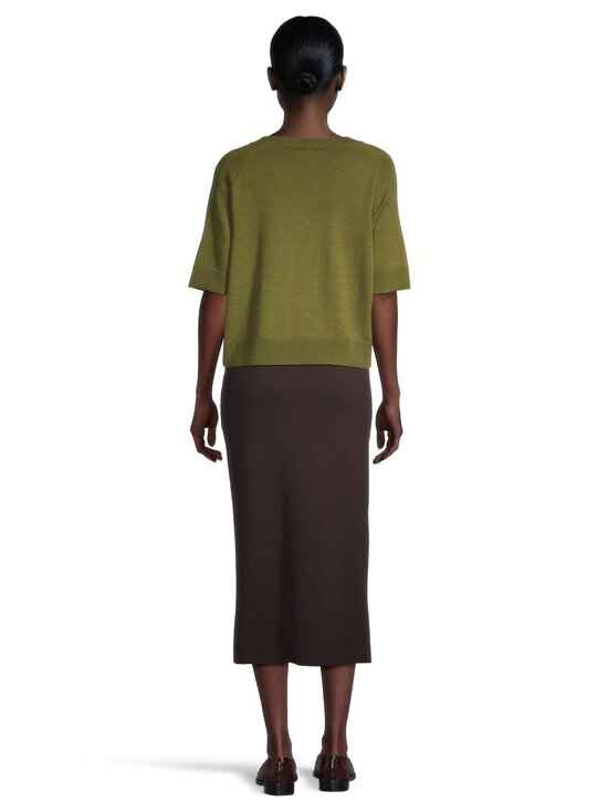 ESSENTIALS by Stockmann - Amanda-merinoneulepusero - OLIVE GREEN MEL 265530 | Stockmann - photo 3