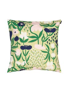 Marimekko - Palsta-tyynynpäällinen 50 x 50 cm - 631 LIGHT GREEN, PINK, DARK BLUE | Stockmann