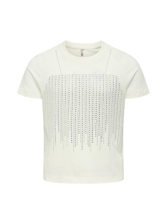 KIDS ONLY - T-särk KogBillie Life Stone - CLOUD DANCER DETAIL:RHINESTONE SILVER | Stockmann - photo 1