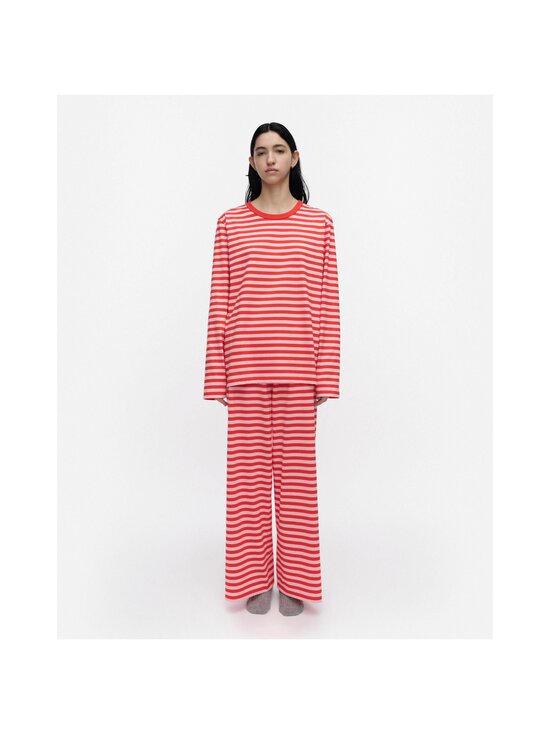 Marimekko - Tasaraita Unisex -trikoopaita - 033 RED, LIGHT PINK | Stockmann - photo 2
