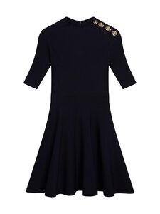 Ted Baker London - Lilano Ribbed Button Detail Skater kleita - NAVY | Stockmann