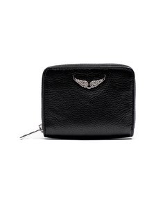 Zadig&Voltaire - Mini ZV Wallet -nahkalompakko - NOIR BLACK Zadig&Voltaire - Mini ZV Wallet -nahkalompakko - NOIR BLACK | Stockmann