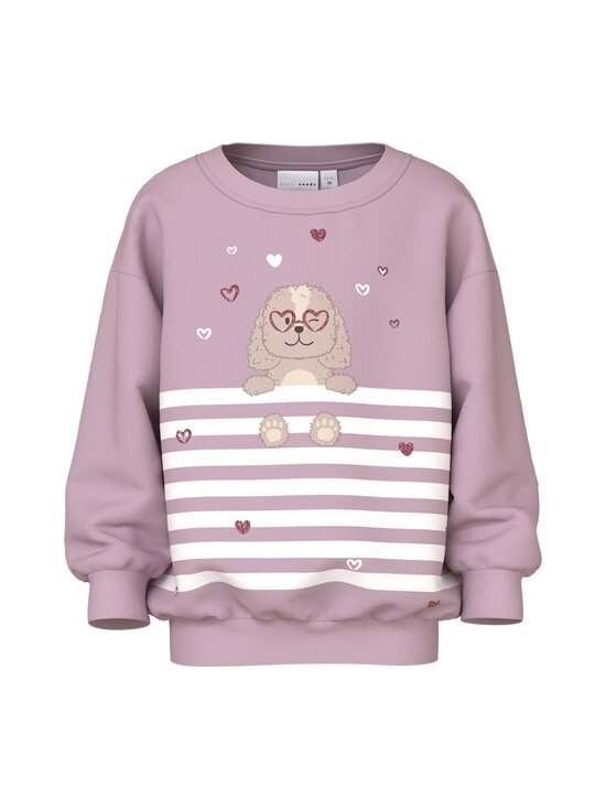 Name It - NmfValonia Long džemperis - DAWN PINK PRINT:DOG HEART STRIPE | Stockmann - photo 1