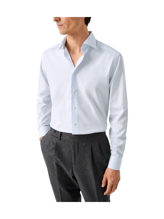 Eton - Contemporary Fit Stripe Cut Away Collar krekls ar apkakli - LIGHT BLUE | Stockmann - photo 4