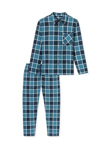 Schiesser - Long Check -pyjama 2-osainen - 816 JEANS | Stockmann