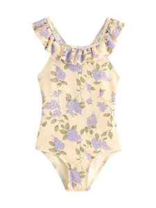 Lindex - Ruffled Floral peldkostīms - 6728 WHITE | Stockmann