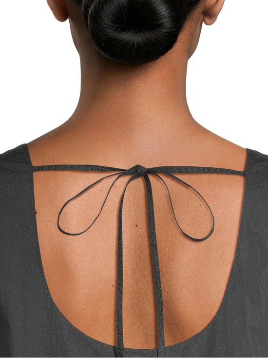 Ganni - Cotton Poplin U-neck Mini Dress Ganni - BLACK | Stockmann - photo 5
