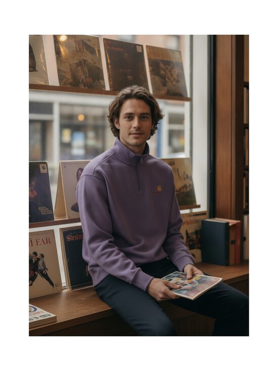 Carhartt WIP - Half Zip American Script džemperis - 3RIXX SHADY PURPLE | Stockmann - photo 5