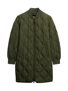 Superdry - Long Quilted Liner stepēta jaka - 1TH BEETLE GREEN | Stockmann