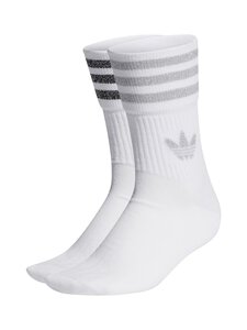 adidas Originals - Sokid Mid-Cut Glitter Crew, 2 paari - HC9561 WHITE/GRETWO/BLACK | Stockmann