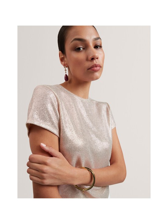 Ted Baker London - Latrina Metallic Jersey Fitted t-paita - PINK | Stockmann - photo 2
