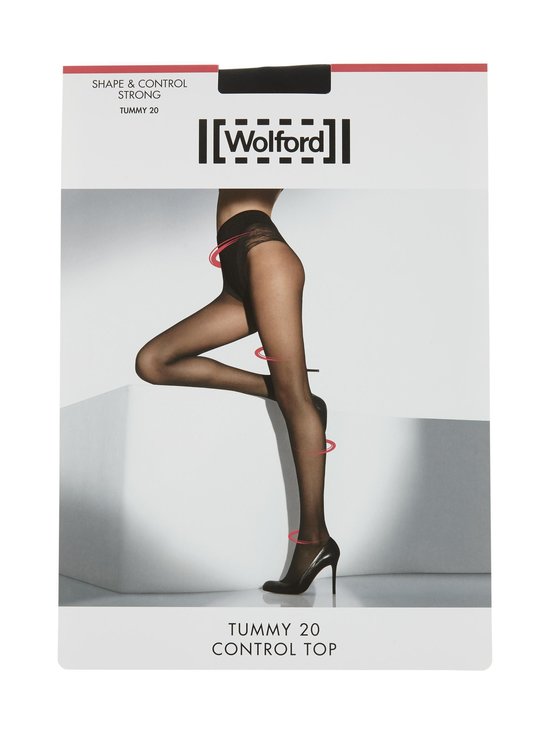 BLACK Wolford Tummy 20 den Control Top sukkahousut Sukkahousut