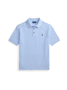 Polo Ralph Lauren - Palmikkokuvioitu pikeeneule - OFFICE BLUE | Stockmann
