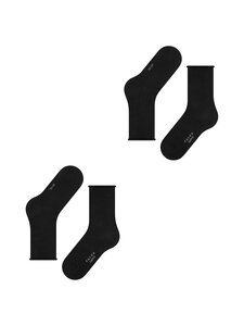 Falke - Happy Rolltop -nilkkasukat 2-pack - 3000 BLACK | Stockmann