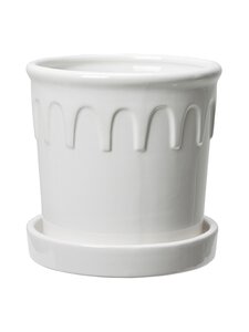 Wikholm Form - Lykke- ruukku ja aluslautanen 12 x 11 cm - WHITE | Stockmann