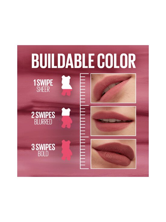 Maybelline - Superstay Teddy Tint Lipstick -nestemäinen huulipuna - 55 KNEEHIGH | Stockmann - photo 6