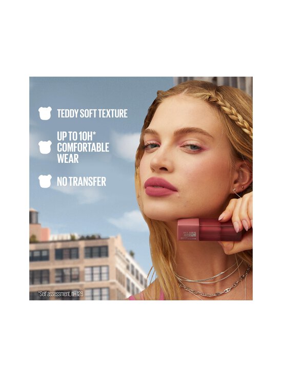 Maybelline - Superstay Teddy Tint Lipstick -nestemäinen huulipuna - 55 KNEEHIGH | Stockmann - photo 7