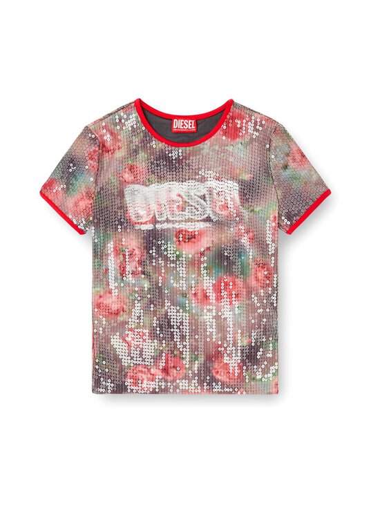 Diesel - T-Unkyel Skinny Fit -paljettipaita - 43JA BROWN/GREEN | Stockmann - photo 1